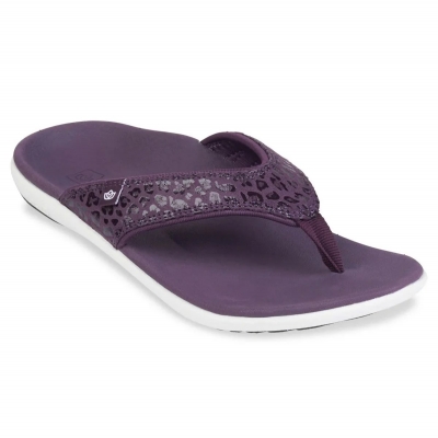 Dép xỏ ngón sức khỏe nữ Spenco Yumi Cheetah Wine